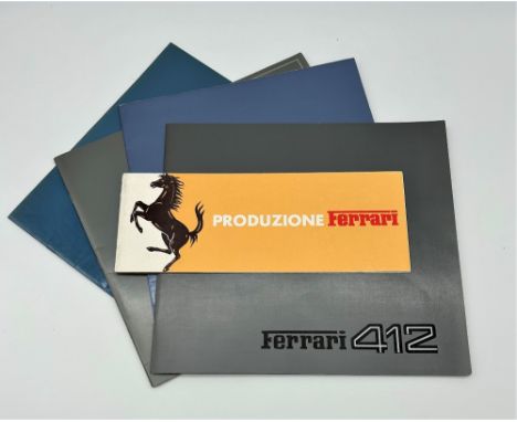 THREE FERRARI BROCHURES FOR THE 400/412 MODELS  Two fold out brochures for the 400 Automatic model of 1976. One fold out broc