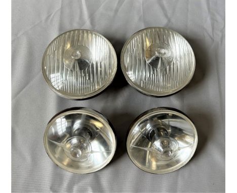 FOUR CARELLO SPOTLIGHTS/FOG LIGHTS - FERRARI, MASERATI, LANCIA, ALFA-ROMEO, PORSCHE  Two Carello lights, 130mm diameter with 