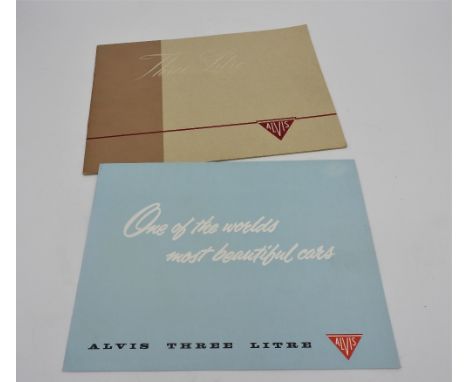 TWO 1950S ALVIS BROCHURES FOR THE THREE LITRE MODEL  The first for the 1955 Alvis Three Litre by Graber - four-page in full c