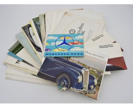 MERCEDES 300SL AND OTHER OTHER PERIOD MARQUE BROCHURES  Over 40 items in total, covering a wide range of models from the 1950