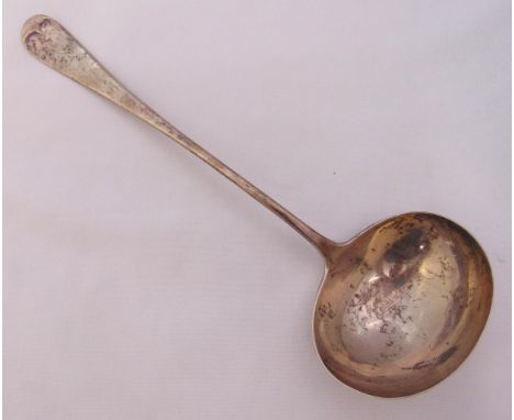 A Victorian hallmarked silver ladle, Old English pattern, Sheffield 1894, approx total weight 227g