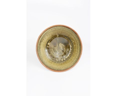 Richard Batterham (1936-2021) a large stoneware fruit salad bowl, decorated to the well with simple combed panel, covered in 