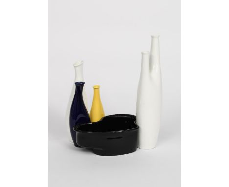 'Family Vase' a ceramic vase the design attributed to Studio Alchimia designed by Alessandro Mendini, designed 1988,  modelle