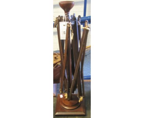 Vintage mahogany extending fishing line dryer on square moulded base. (B.P. 24% incl. VAT)