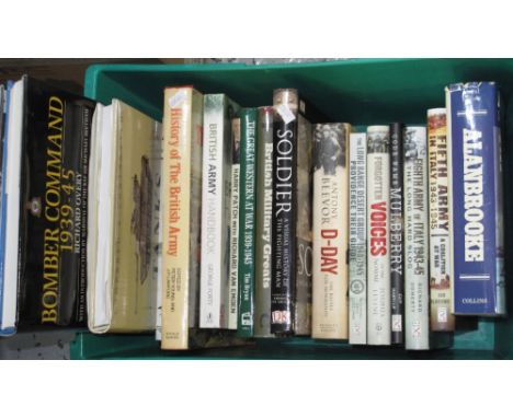 Box of assorted milter books to include, Thanks from WWI to the present day, British Army Handbook etc.(B.P. 24% incl. VAT)