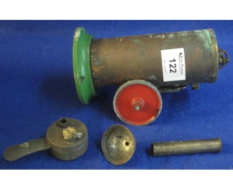 A Burnac Vulcan toy model steam engine, spirit fired, in its original box with leaflet, separate burner and funnel. (B.P. 24%