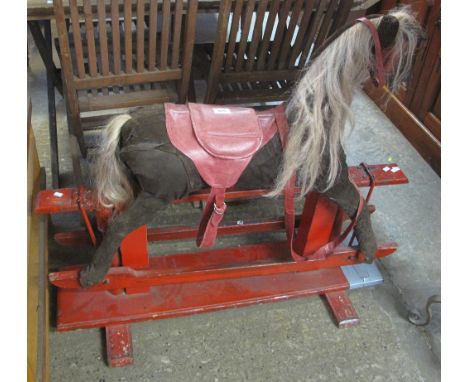 Vintage painted wooden child's rocking horse. (B.P. 24% incl. VAT)
