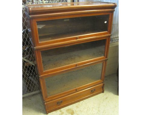 Early 20th Century mahogany Globe Wernicke three section bookcase. (B.P. 24% incl. VAT)