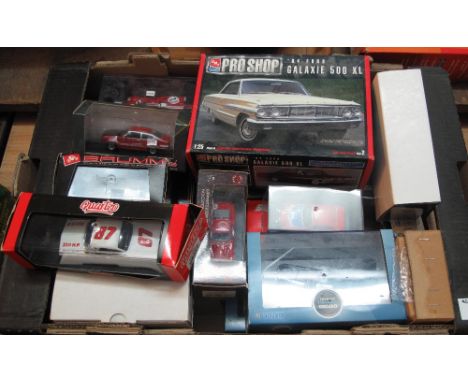 Tray of assorted die cast model vehicles in original boxes to include Oxford Automobile Company, ANT Pro Shop G Ford Galaxie 
