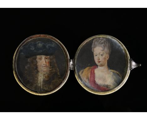 A double picture frame&nbsp;"Charles VI, Holy Roman Emperor (1685-1740) and Empress Elisabeth Christine von Braunschweig-Wolf