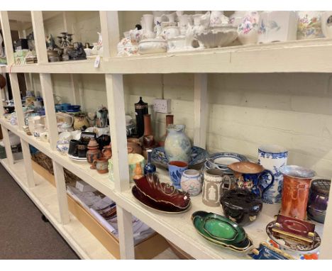 Large collection of decorative pottery, Maling, Poole, Carlton Ware, Ringtons, terracotta wares, etc.