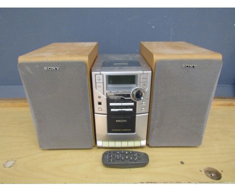 Philips compact HiFi with speakers and remote&nbsp;