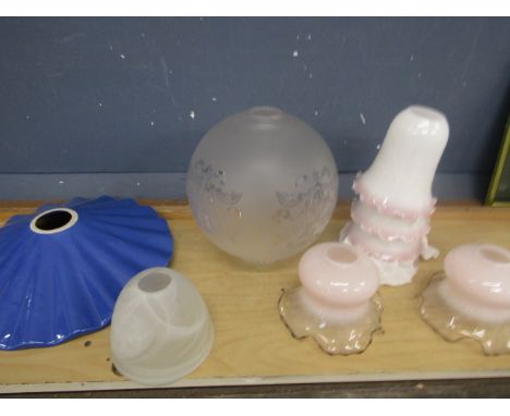 Retro glass light shades and one ceramic
