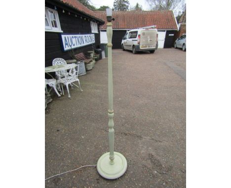 Painted wooden floor lamp (plug removed)&nbsp;