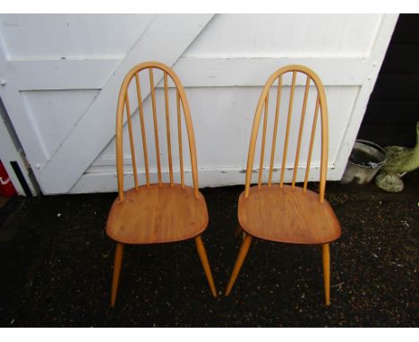 Pair of Ercol stick back chairs&nbsp;