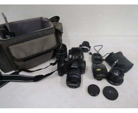 Olympus E520 with lens and accessories