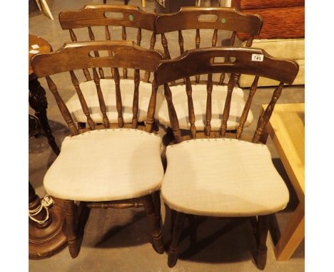 Four stick back chairs