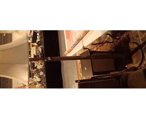 Art Deco walnut standard lamp