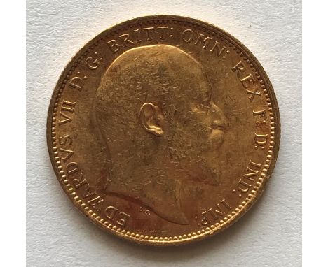 AN EDWARD VII SOVEREIGN. An Edward VII Sovereign, bare head r, dated 1903.