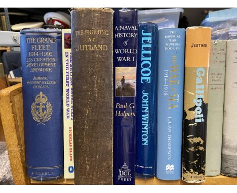 A COLLECTION OF VOLUMES ON FIRST WORLD WAR NAVAL HISTORY. To include Coronel and The Falklands by Geoffrey Bennett, Naval Ope