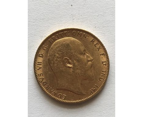AN EDWARD VII SOVEREIGN. An Edward VII Sovereign, bare head r, dated 1903.