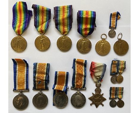 A COLLECTION OF INDIVIDUAL FIRST WORLD WAR MEDALS AND PAIRS. A collection of medals comprising a 1914-15 Star named to 13649 