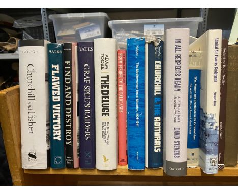A COLLECTION OF FIRST WORLD WAR NAVAL HISTORY BOOKS. First world War naval history to include In all respects ready - Austral
