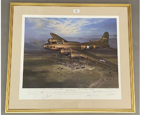 'WE'LL MEET AGAIN' COLOUR PRINT AFTER MICHAEL TURNER. Colour print of 'Sally B' Britain's only airworthy B-17 Flying Fortress