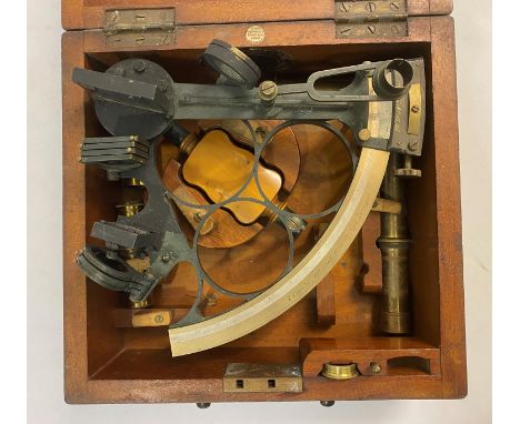 A VICTORIAN SEXTANT BY J. COOMBES, PROBABLY THE PROPERTY OF RM CAPTAIN DEAN. A sextant of six inch radius divided on silver a