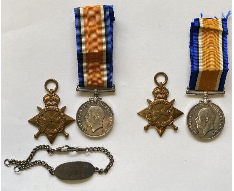 TWO FAMILY FIRST WORLD WAR PAIRS TO A CANADIAN NURSE AND INFANTRYMAN. A Great War pair comprising 1914-15 and War medal named