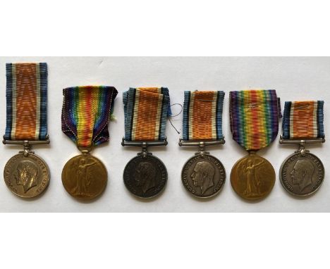 FIRST WORLD WAR PAIRS AND SINGLE MEDALS. A Great War Pair comprising War and Victory medals named to 145786 Gnr L.E.Hilder R.