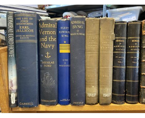 NAVAL ADMIRALS, FIRST AND SECOND HAND ACCOUNTS OF THEIR LIVES. Volumes on Naval admirals to include Lord Howe, Jellicoe, Vern