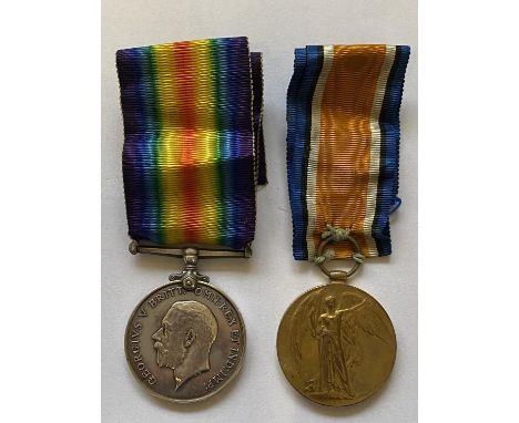 A FIRST WORLD WAR CASUALTY PAIR TO THE ROYAL SUSSEX REGIMENT. A Great War pair comprising War Medal and Victory Medal named t