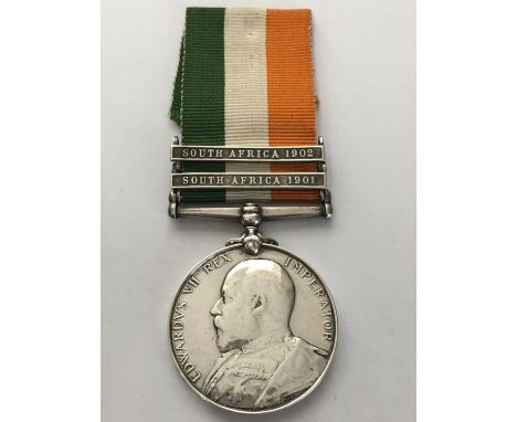 A KING'S SOUTH AFRICA MEDAL TO THE ORDNANCE CORPS. A King's South Africa Medal with South Africa 1901 and South Africa 1902 c