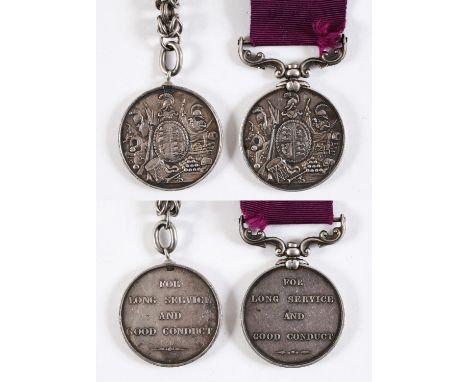 TWO ARMY LONG SERVICE AND GOOD CONDUCT MEDALS, POSSIBLY TO BROTHERS. An Army Long Service and Good Conduct Medal named to 322