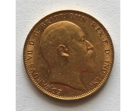 AN EDWARD VII SOVEREIGN. An Edward VII Sovereign, bare head r, dated 1903.