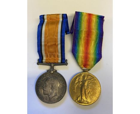 A FIRST WORLD WAR PAIR A Great War pair comprising War and Victory medals named to 67942 Pte C.W.Hopkins R.A.M.C. for Charles