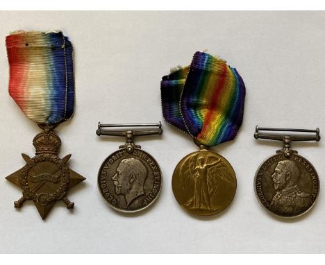 A FIRST WORLD WAR GROUP OF FOUR TO THE ROYAL NAVY. A group of four comprising 1914-15 Star named to 287647 F.Austin L.Sto R.N