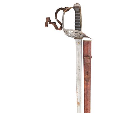 AN 1895 PATTERN VICTORIAN INFANTRY SWORD, MANTON & CO., CALCUTTA of regulation type, with etched blade including crowned ‘VR’
