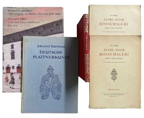 EUROPEAN ARMS & ARMOUR: 5 VOLUMES comprising: Hoff, Arne, Ældre dansk bøssemageri især i 1600-tallet I-II, Tøjhusmuseet, Cope
