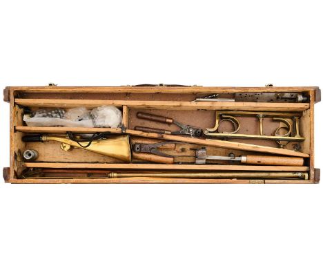 FOUR BULLET MOULDS, 19TH/20TH CENTURY the first of iron, for 32 bore balls, with spru-cutter; the second, third and fourth mo