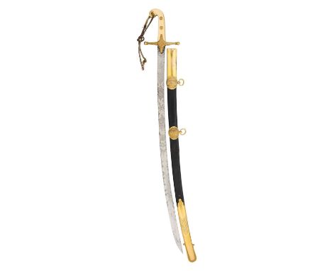 A VICTORIAN 1831 PATTERN GENERAL OFFICER'S MAMELUKE-HILTED SWORD ◉ with curved single-edged blade, etched ‘C. Webb 23 Old Bon