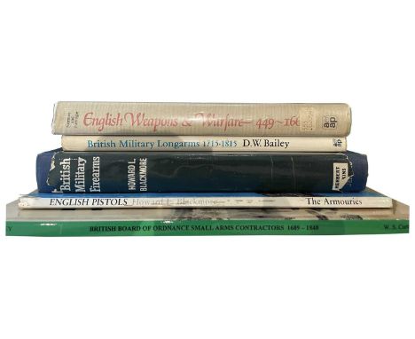 BRITISH MILITARY FIREARMS: 5 VOLUMES comprising: Norman, A. V. B. & Pottinger, Don, English Weapons & Warfare, 449-1660, Lond