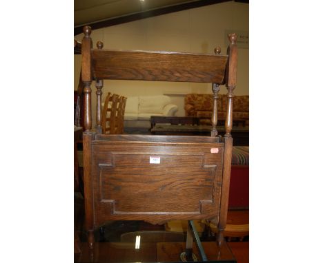 A 1930s oak book trough 