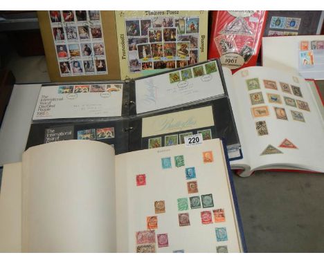 A quantity of stamp and first day cover albums.