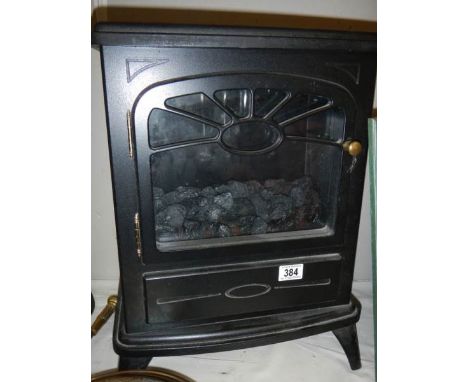 A coal effect electric fire, COLLECT ONLY.54cm x 39cm x 26cmThis item is untested 