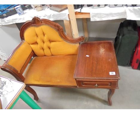 A vintage telephone seat/table. COLLECT ONLY.