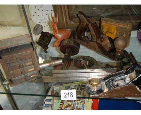 A mixed lot of tools including Stanley Plane.