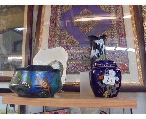 Two ceramic vases and two bowls.