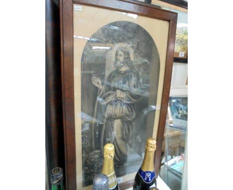 An oak framed and glazed religious print. COLLECT ONLY.